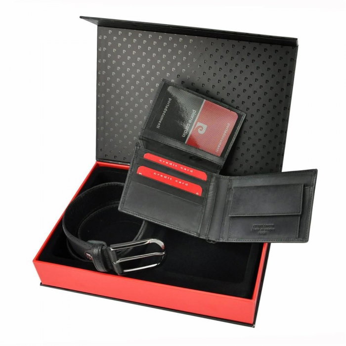 Set cadou barbati din piele naturala (portofel + curea) Pierre Cardin PORM803 [2]