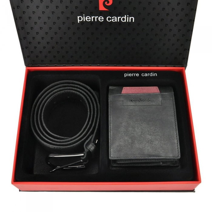 Set cadou barbati din piele naturala (portofel + curea) Pierre Cardin PORM803 [8]