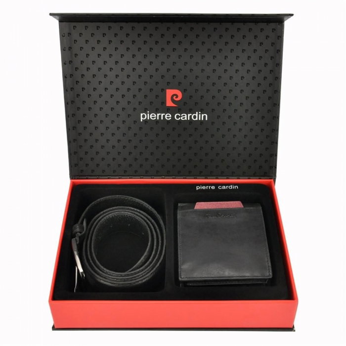 Set cadou barbati din piele naturala (portofel + curea) Pierre Cardin PORM803 [1]