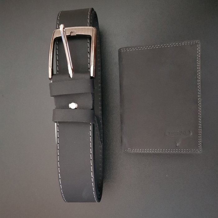 Set cadou barbati Wild BuffalO, portofel si curea din piele naturala, PORMG900 [13]