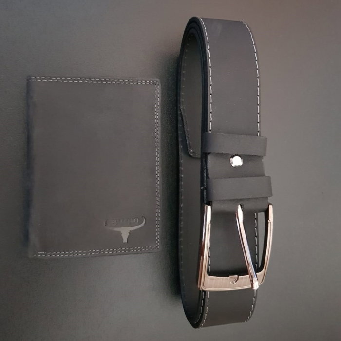 Set cadou barbati Wild BuffalO, portofel si curea din piele naturala, PORMG900 [19]