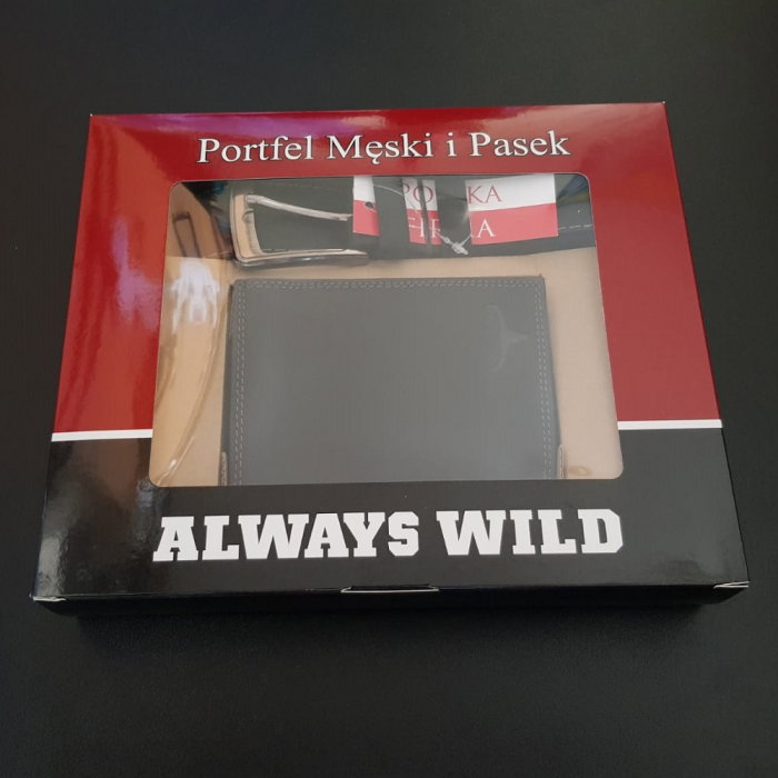 Set cadou barbati Wild BuffalO, portofel si curea din piele naturala, PORMG900 [12]