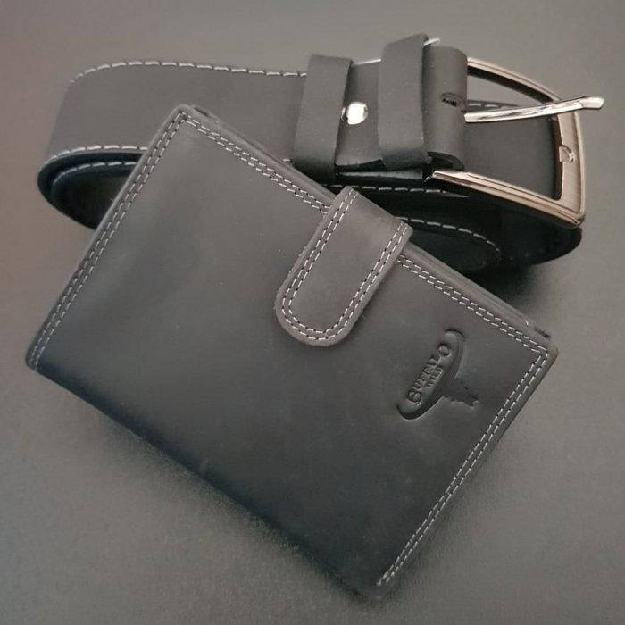 Set cadou barbati Wild BuffalO, portofel si curea din piele naturala, PORMG901 [4]