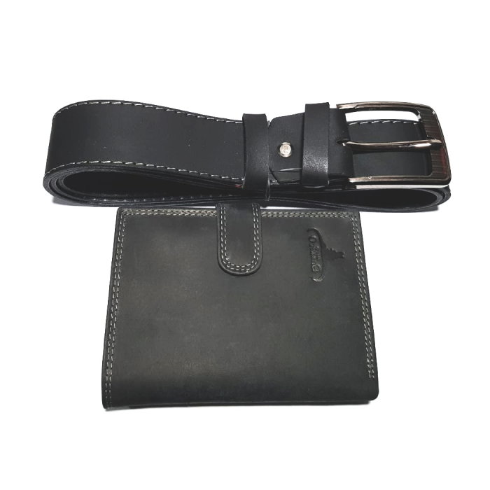 Set cadou barbati Wild BuffalO, portofel si curea din piele naturala, PORMG901 [1]