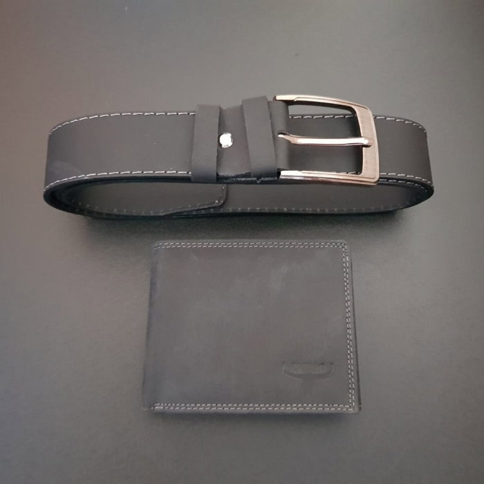 Set cadou barbati Wild BuffalO, portofel si curea din piele naturala, PORMG902 [2]