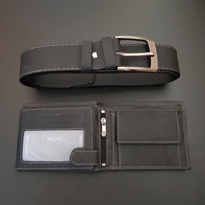 Set cadou barbati Wild BuffalO, portofel si curea din piele naturala, PORMG902 [3]