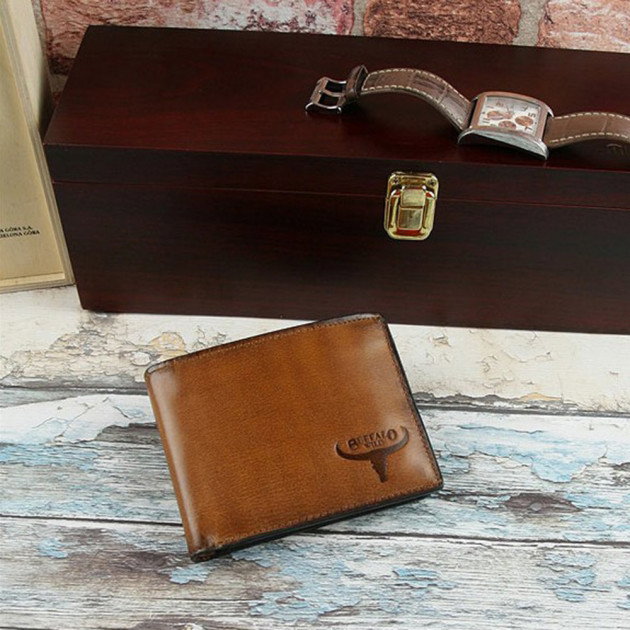 Set cadou barbati (portofel + curea) din piele naturala Wild PORM637 [6]