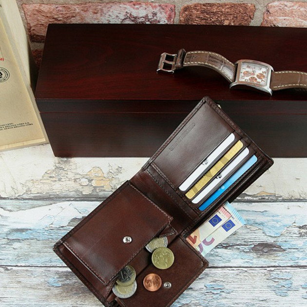 Set cadou barbati (portofel + curea) din piele naturala Wild PORM802 [4]