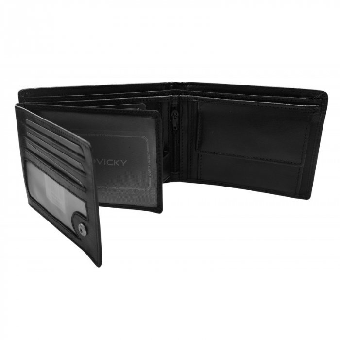 Set cadou barbati, portofel si curea din piele naturala, Rovicky, PORMG904, cu RFID [6]