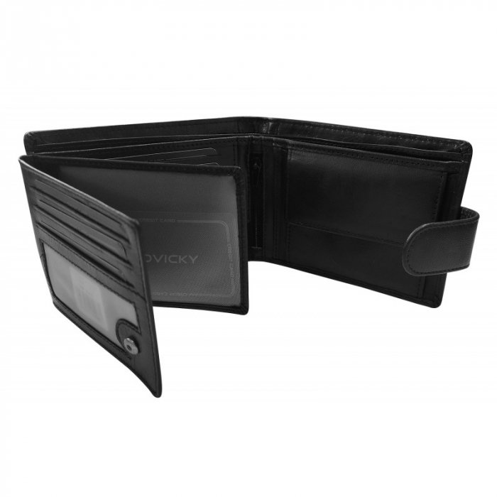 Set cadou barbati, portofel si curea din piele naturala, Rovicky, PORMG906, cu RFID [3]