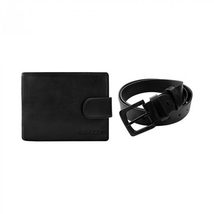 Set cadou barbati, portofel si curea din piele naturala, Rovicky, PORMG906, cu RFID [1]