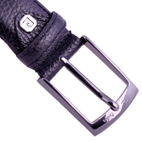 Set cadou de lux pt. barbati din piele naturala (portofel + curea) Pierre Cardin PORM213 Negru [4]