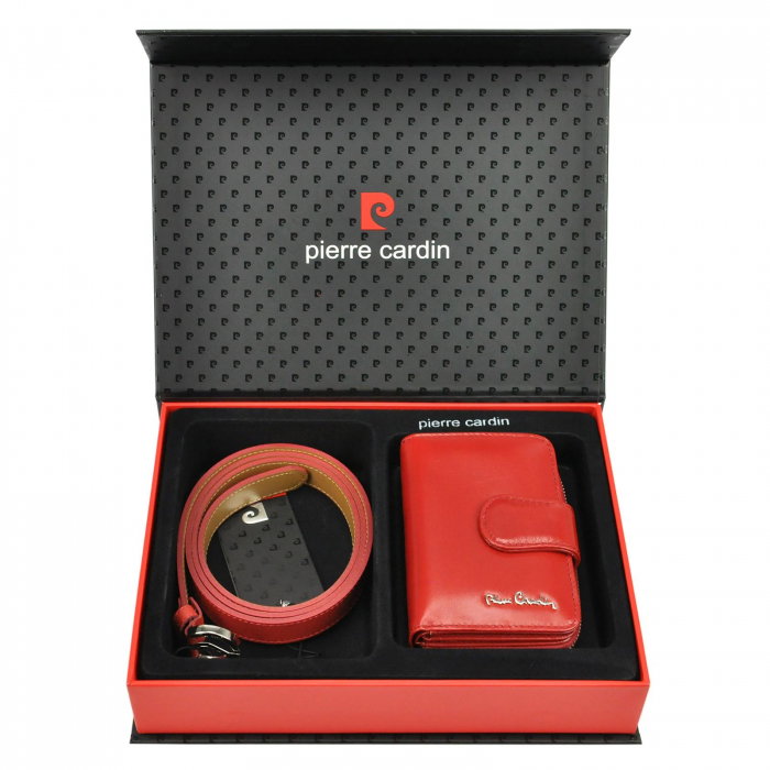 Set cadou dama Pierre Cardin, portofel si curea din piele naturala, PORMG1000 [1]