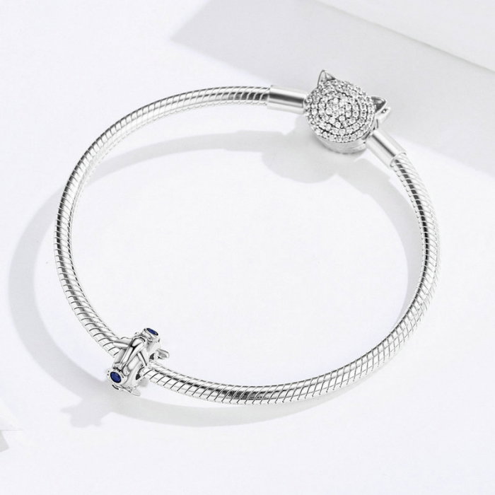 Talisman argint avion cu zirconii [4]