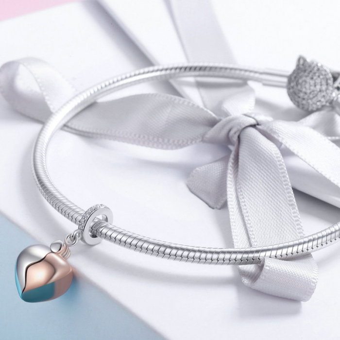 Talisman argint cheita inimii placat cu rodiu si aur roz [5]