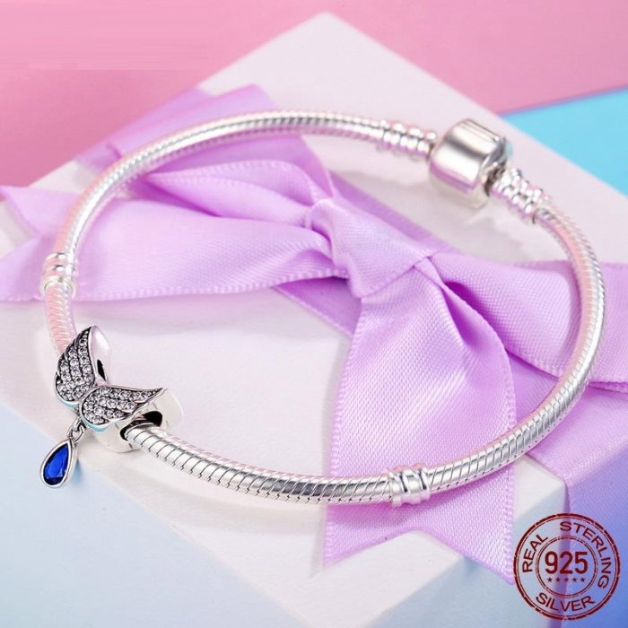 Talisman argint cu aripi de inger si zirconii [2]