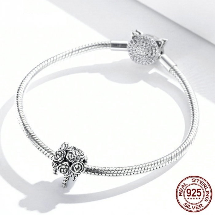 Talisman argint cu buchetul miresei [5]