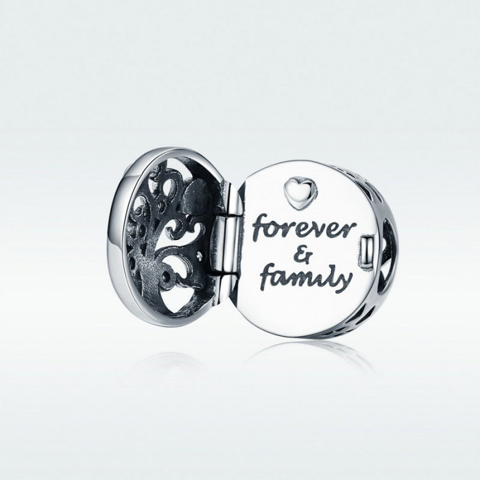 Talisman argint cu copacul vietii si Forever & Family [5]