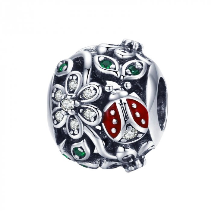 Talisman argint cu Gargarita cu Floricele si zirconii [1]
