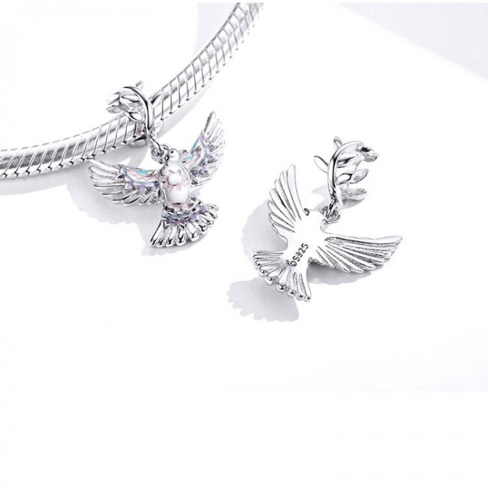 Talisman argint cu porumbelul pacii [2]