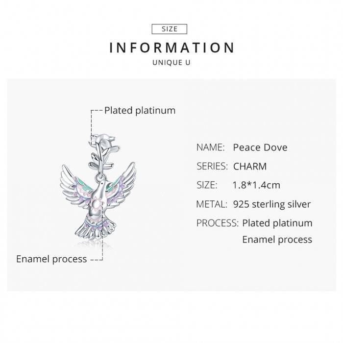 Talisman argint cu porumbelul pacii [6]