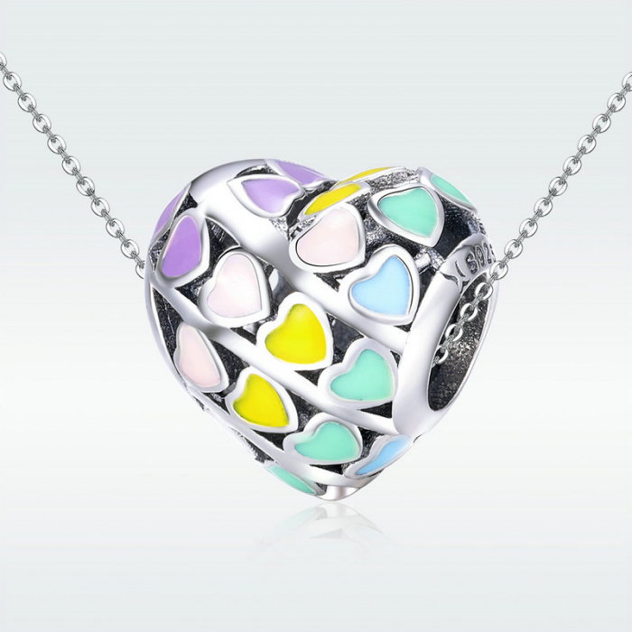 Talisman argint Curcubeu de Inimioare [7]