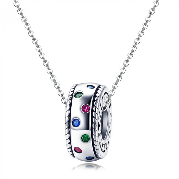 Talisman argint distantier cu zirconii colorate [5]