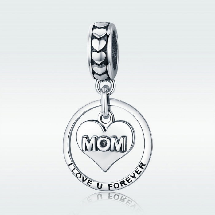Talisman argint I Love U Forever Mom [6]