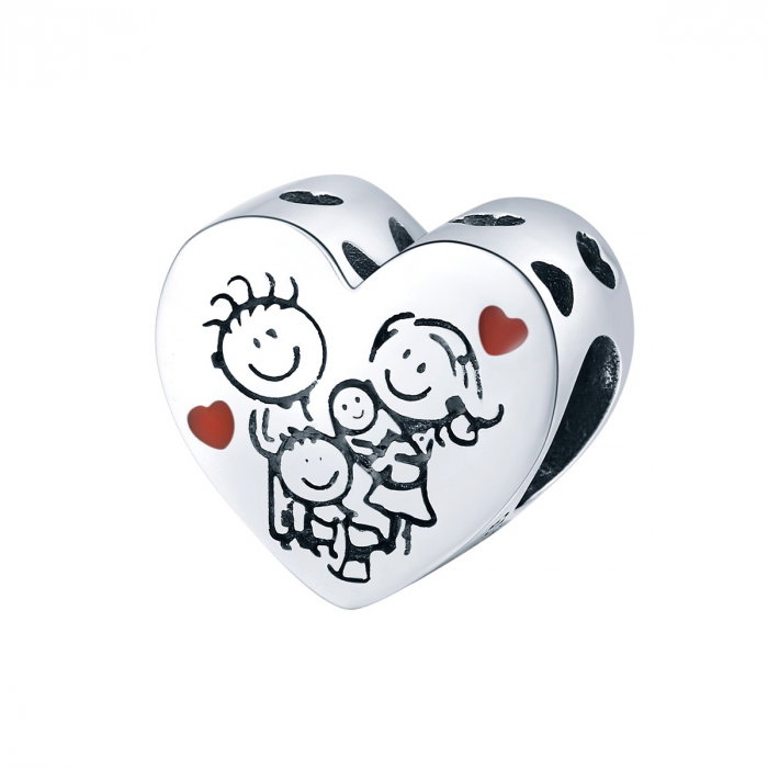 Talisman argint inima Familie Fericita [1]