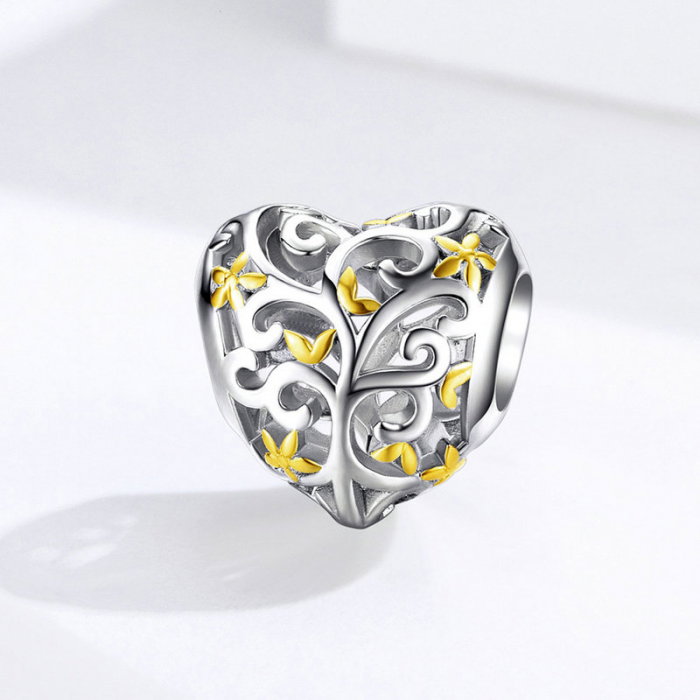 Talisman argint inima cu Copacul Vietii [3]