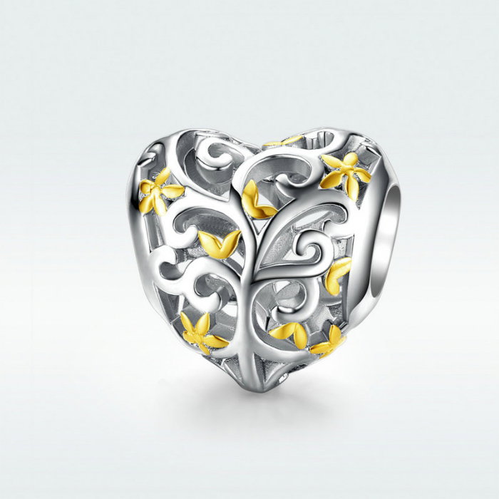 Talisman argint inima cu Copacul Vietii [5]