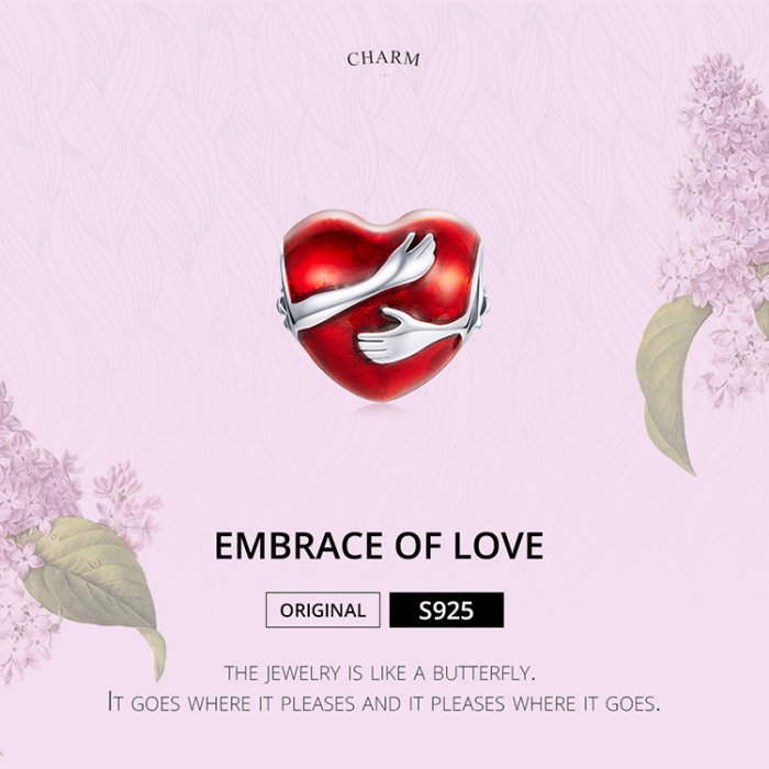 Talisman argint inima imbratisata love hug [6]