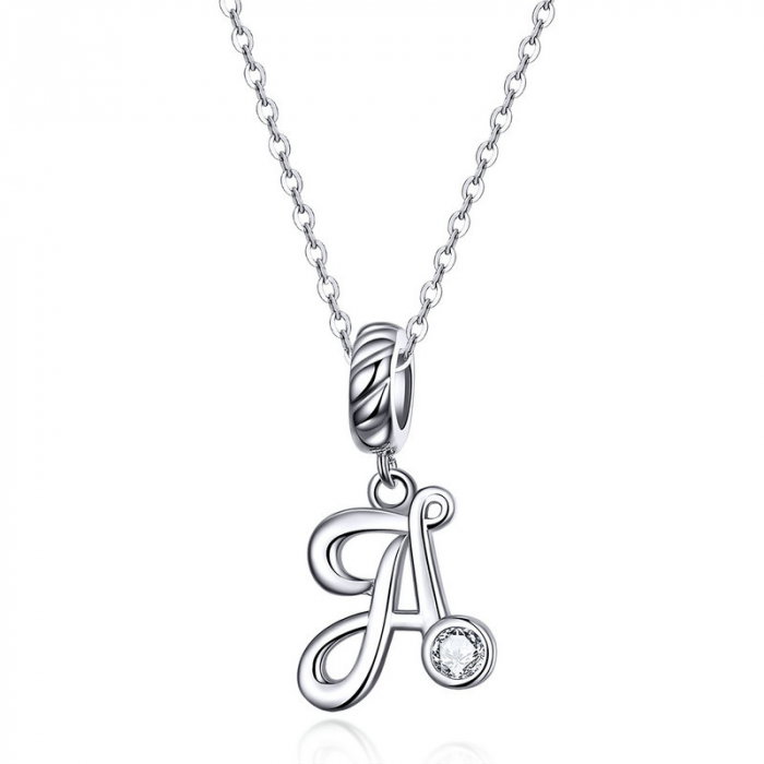 Talisman argint litera A cu zirconiu [3]