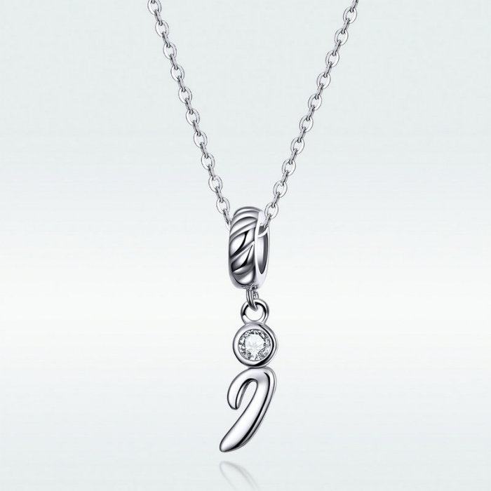 Talisman argint litera I cu zirconiu [4]