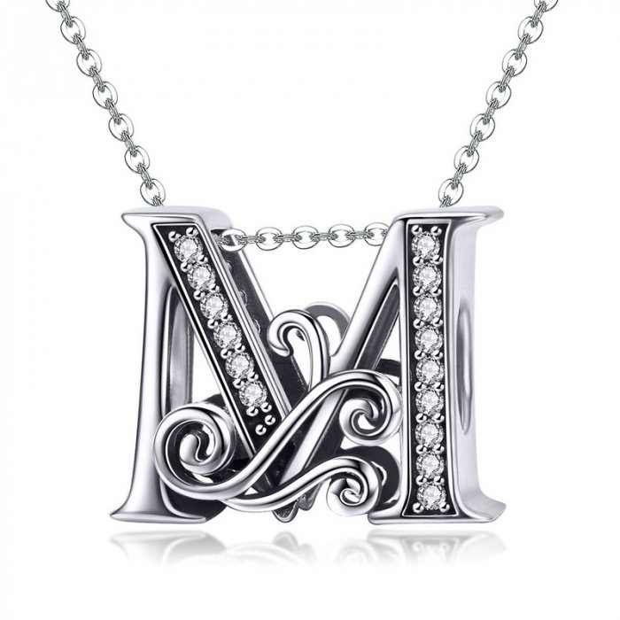 Talisman argint litera M [6]