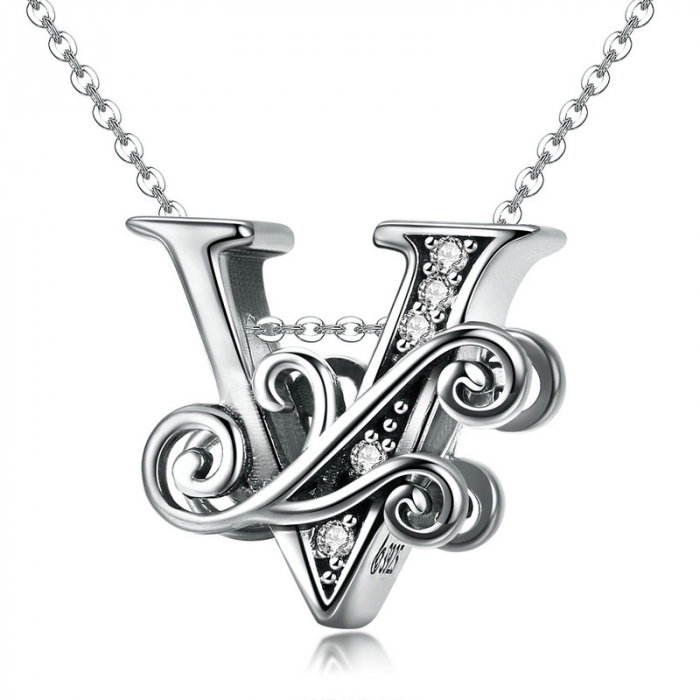 Talisman argint litera V [3]