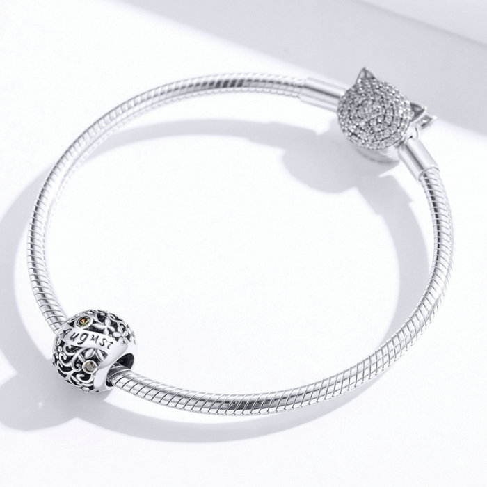 Talisman argint luna August cu zirconiu [2]