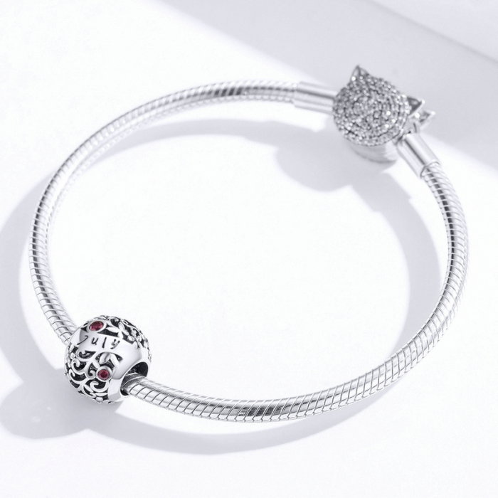 Talisman argint luna Iulie cu zirconiu [3]