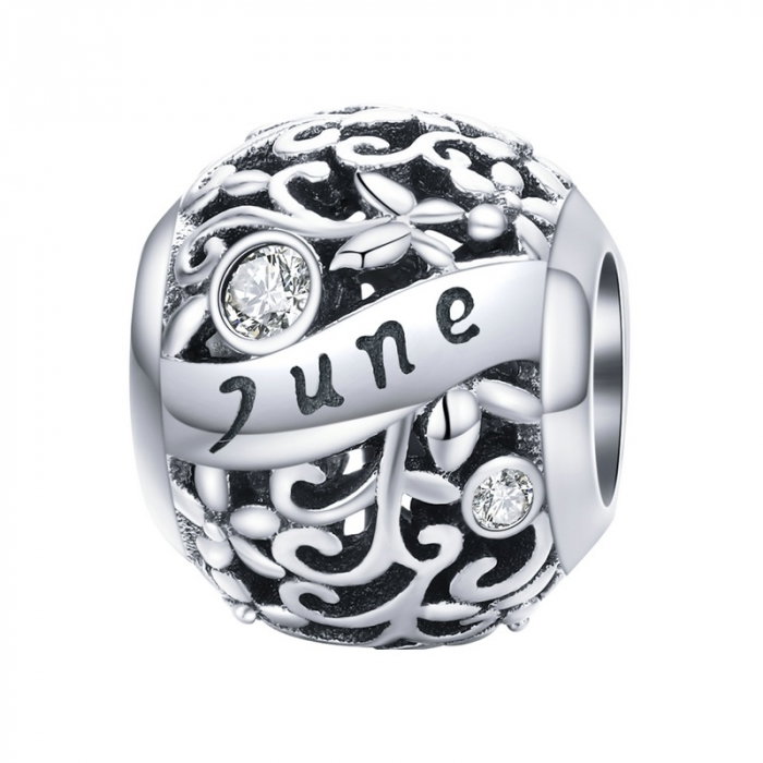 Talisman argint luna Iunie cu zirconiu [1]