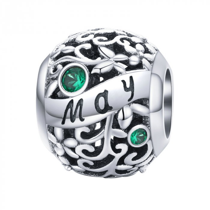 Talisman argint luna Mai cu zirconiu [1]