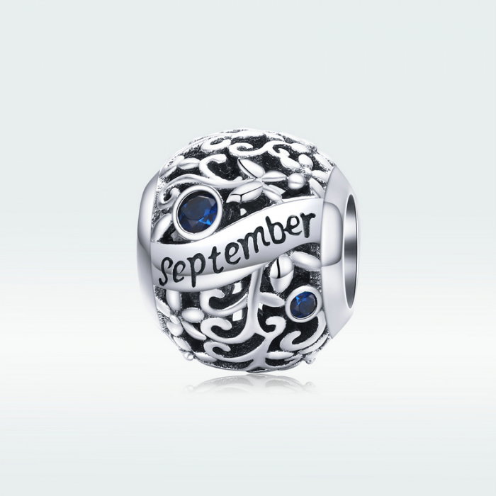 Talisman argint luna Septembrie cu zirconiu [6]