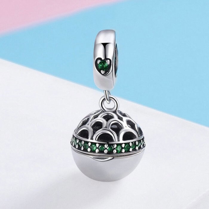 Talisman argint Medalion cu Inima Verde [3]