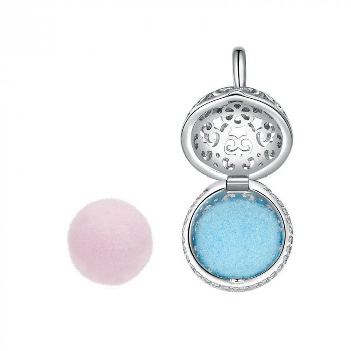 Talisman argint Medalion cu Minge Parfumata placat cu rodiu [1]