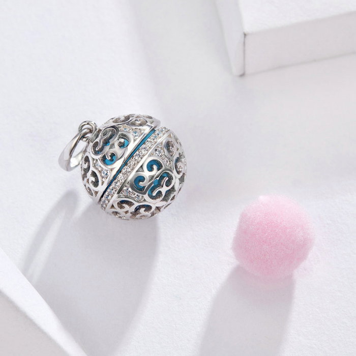 Talisman argint Medalion cu Minge Parfumata placat cu rodiu [5]