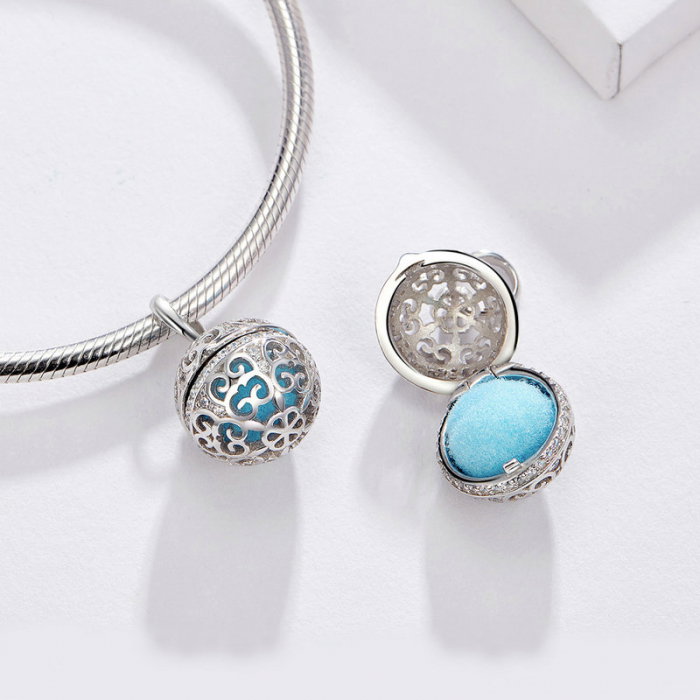 Talisman argint Medalion cu Minge Parfumata placat cu rodiu [7]