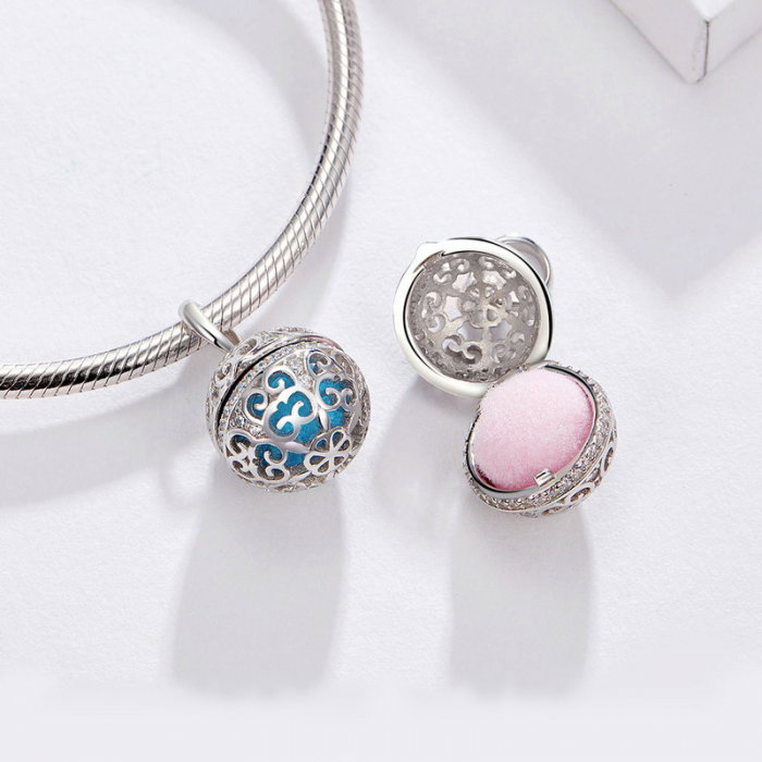 Talisman argint Medalion cu Minge Parfumata placat cu rodiu [8]