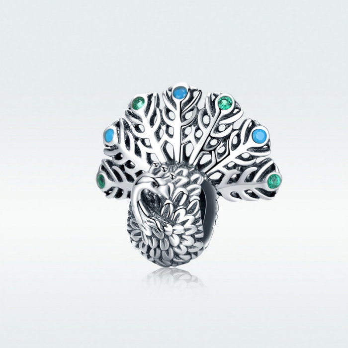 Talisman argint paun [2]