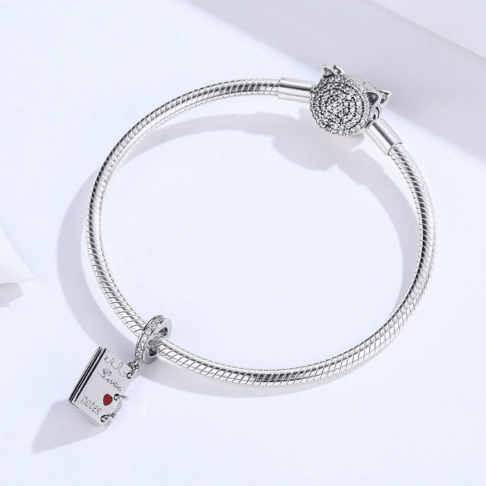 Talisman argint Scrisoare de Dragoste placat cu rodiu [4]