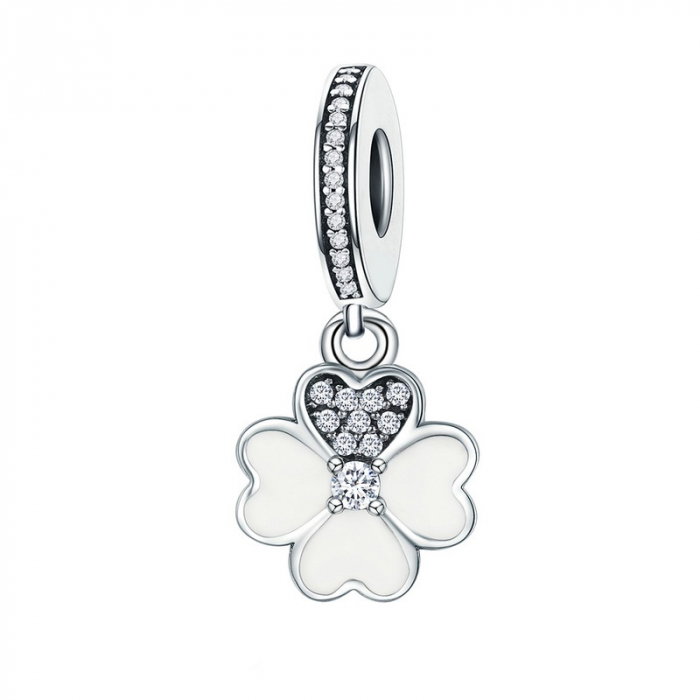 Talisman argint trifoi cu patru foi [1]