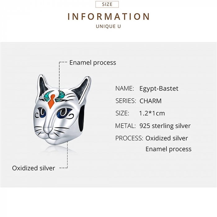 Talisman argint Zeita Pisicilor (zeita egipteana Bastet) [6]